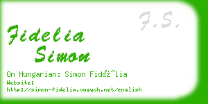 fidelia simon business card